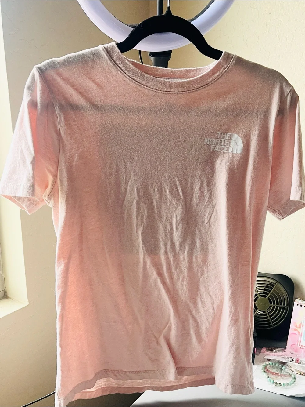The North Face Women S Pink Cactus Box Logo Graphic Tee Never Stop Exploring EUC - Picture 7 of 12